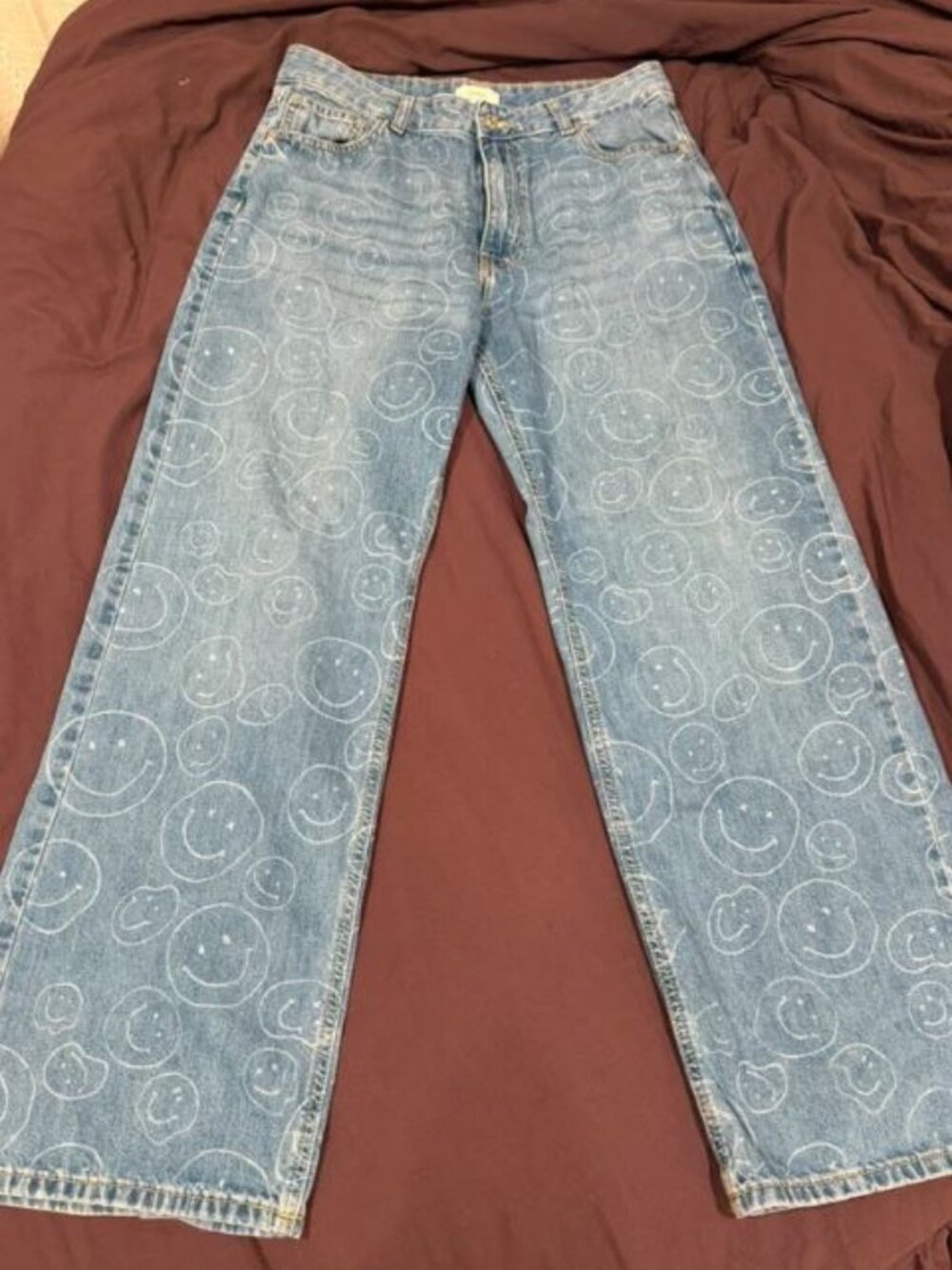 Forever 21 Smiley Face Baggy Jeans - Sz 31